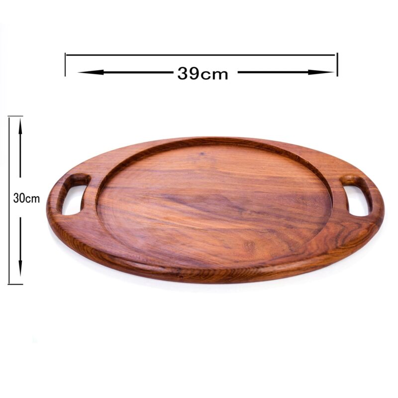 round wooden tray