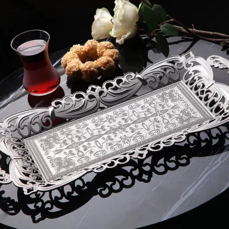 Decorative rectangular Turkish tray