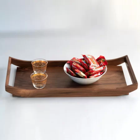 Small rectangular wooden tray