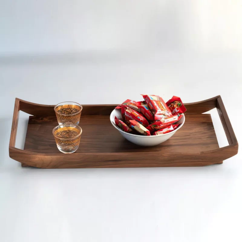 Small rectangular wooden tray