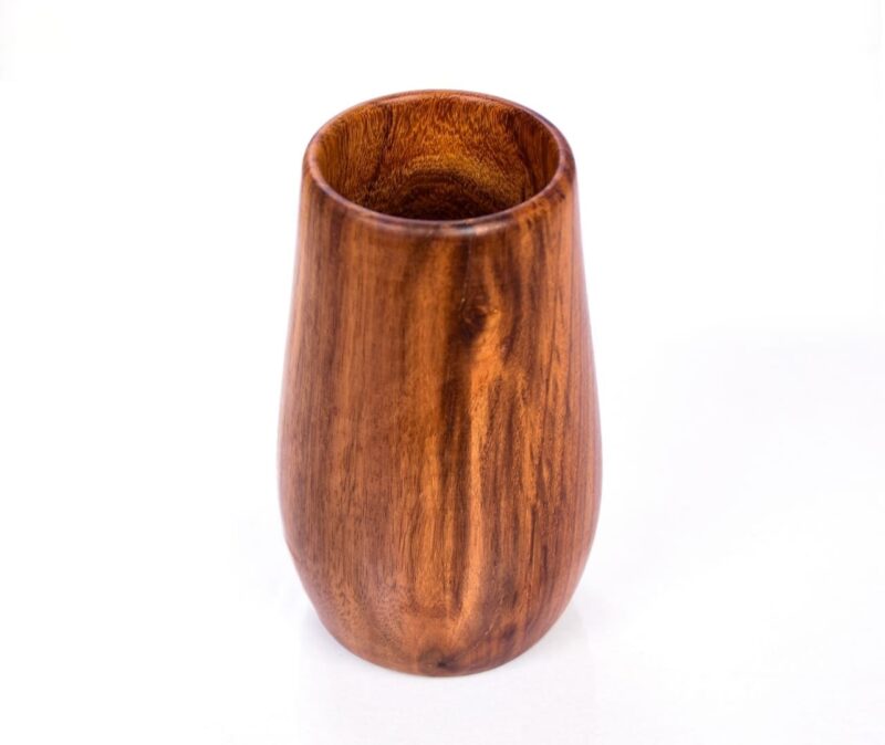 wooden juice cup